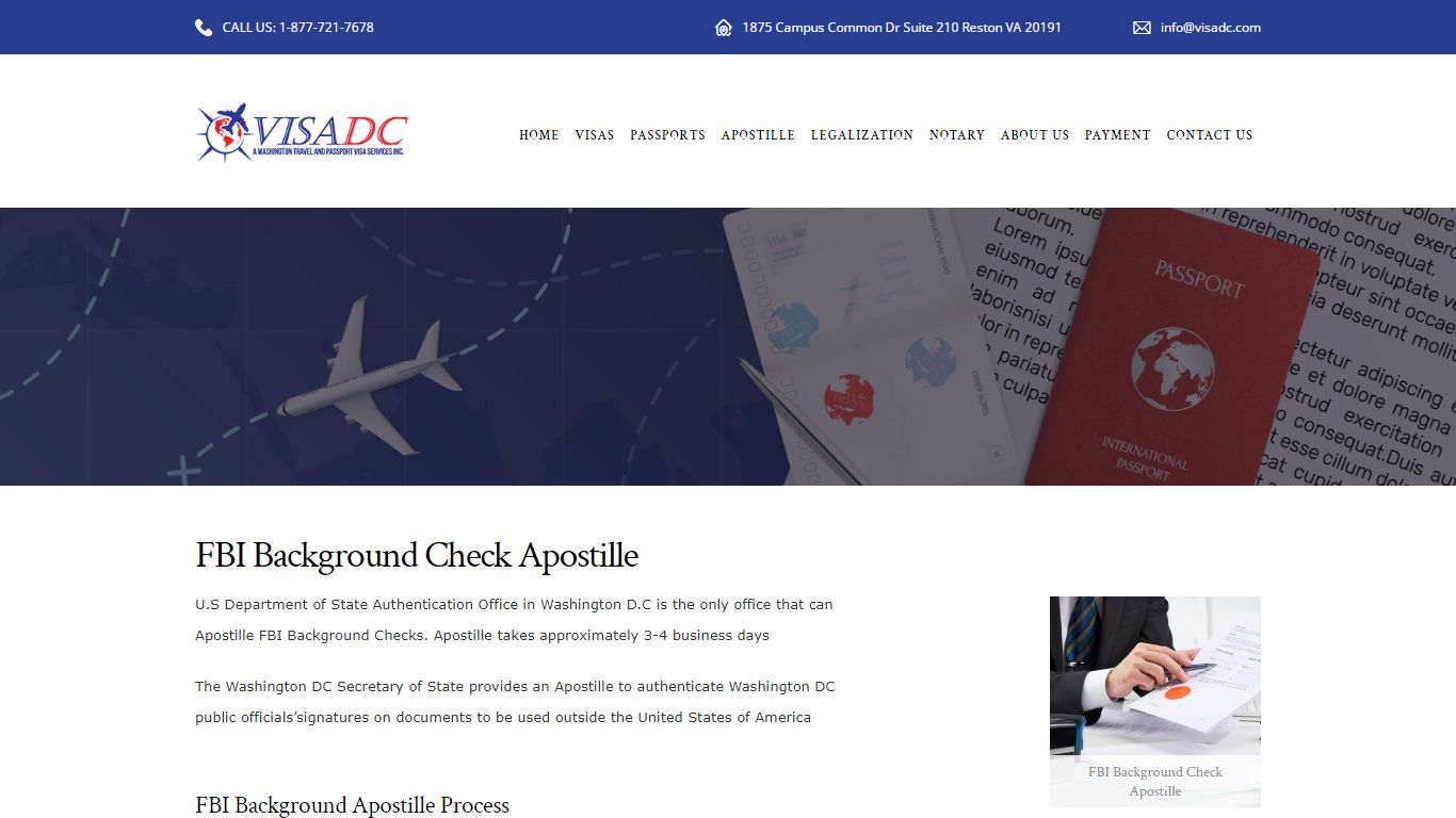 Fbi Background Check Apostille – Visa DC